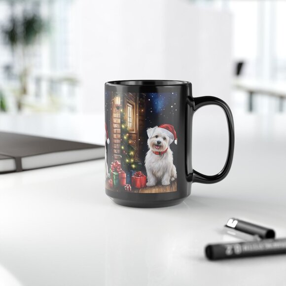 BUY!! Charming White Maltese Christmas Mug - Perfect Holiday Gift! - Picture 1 of 3